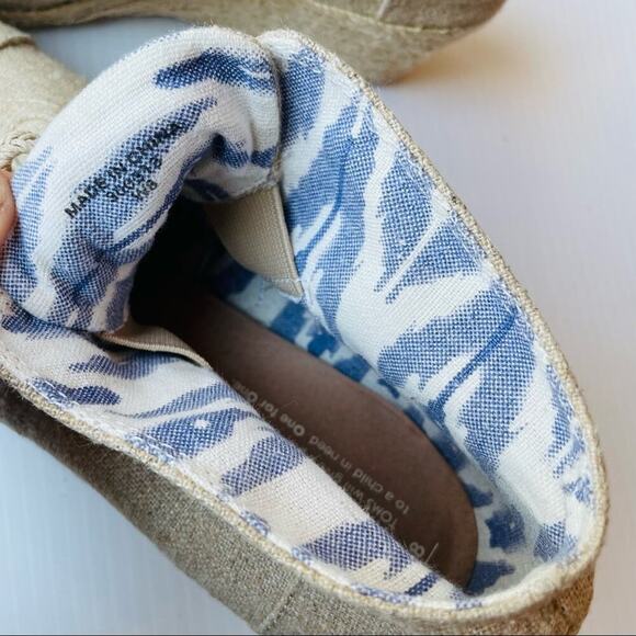 Toms desert wedge booties espadrille wedge lace-up bootie sz 8 - Picture 8 of 11
